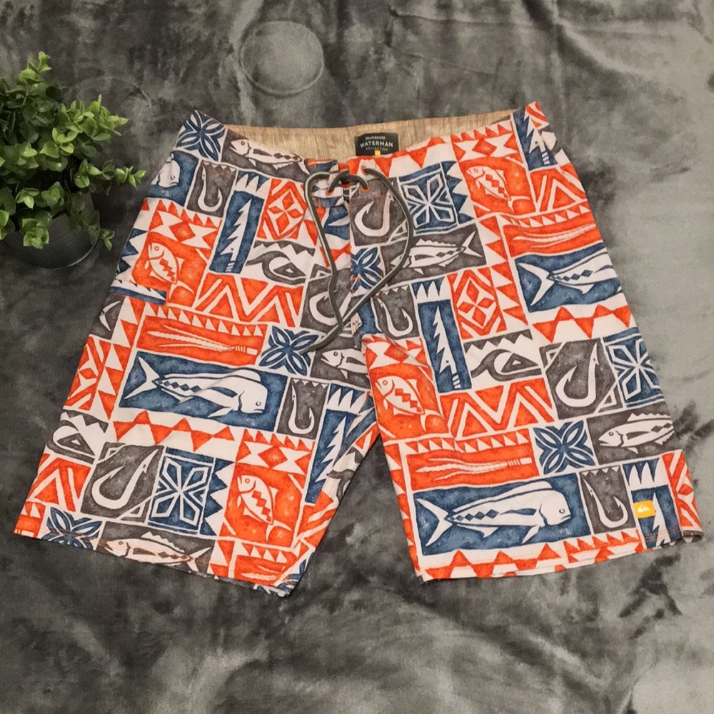 Quiksilver Waterman Collection Multicolored Fish Swim Trunks